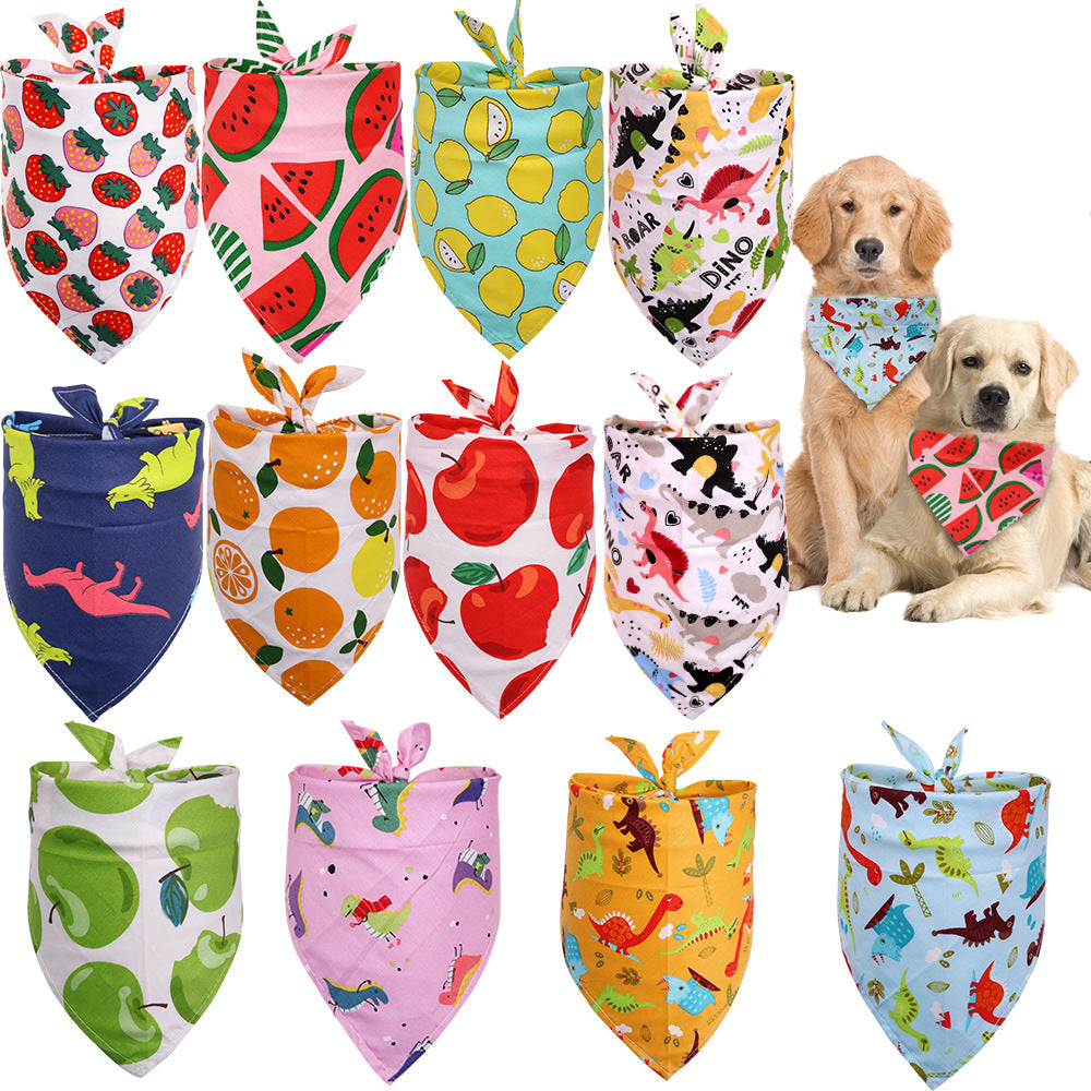 Cotton Triangle Scarf for Dogs - Pet Saliva Scarf