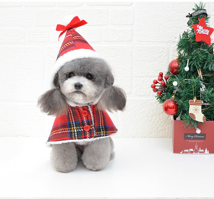 Christmas Red Knitted Turtleneck Dog Sweater Coat